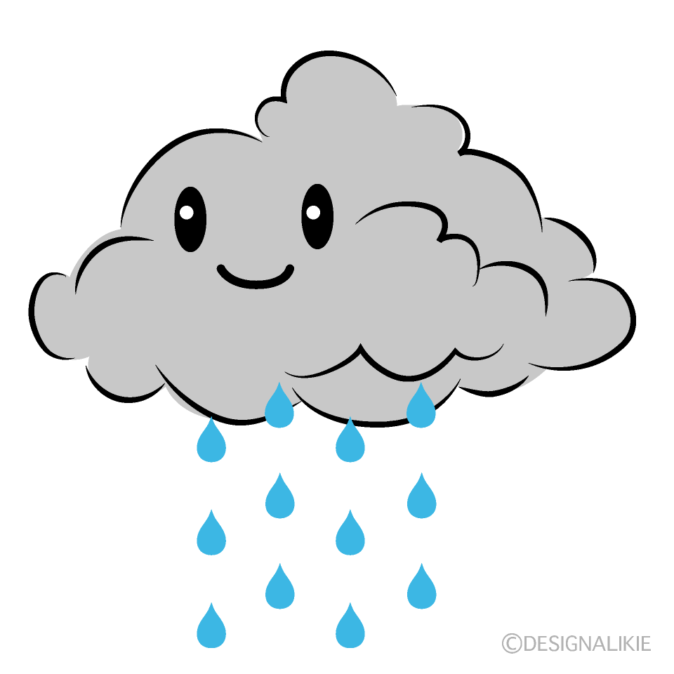 かわいい雨雲のイラスト素材 Illustcute