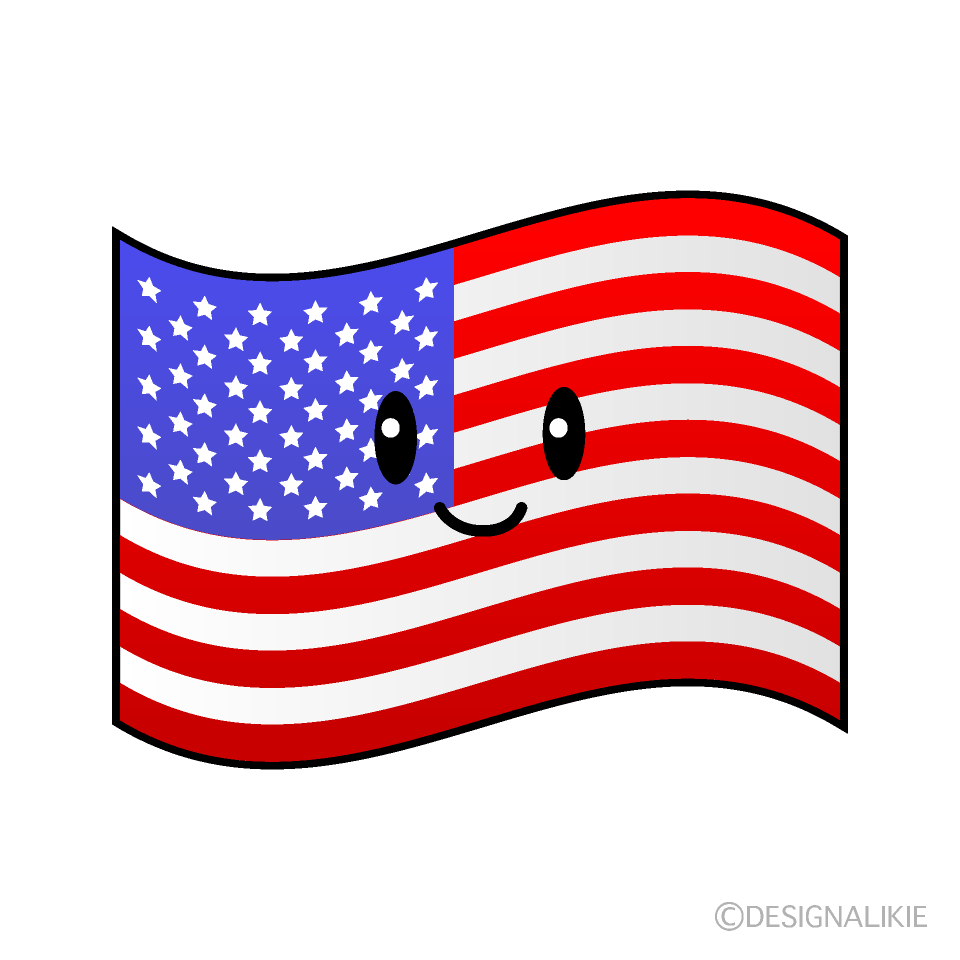 かわいいアメリカ国旗イラスト