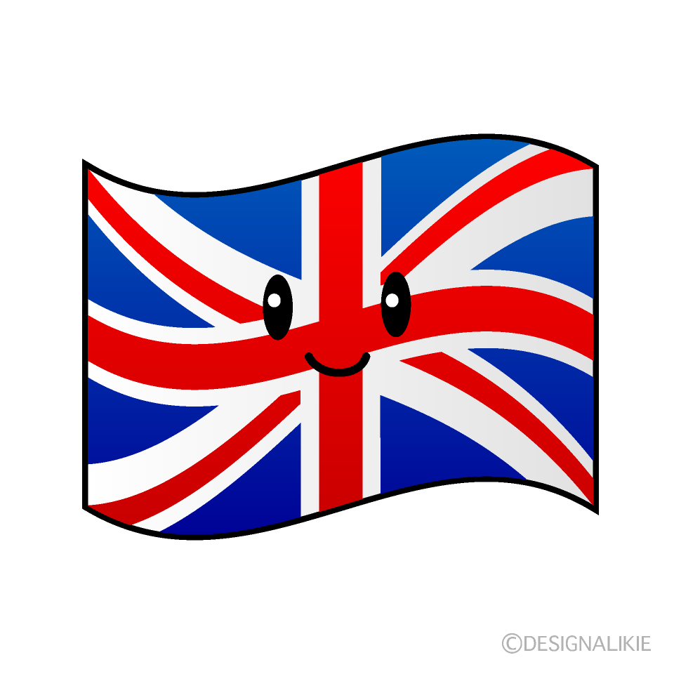 かわいいイギリス国旗のイラスト素材 Illustcute