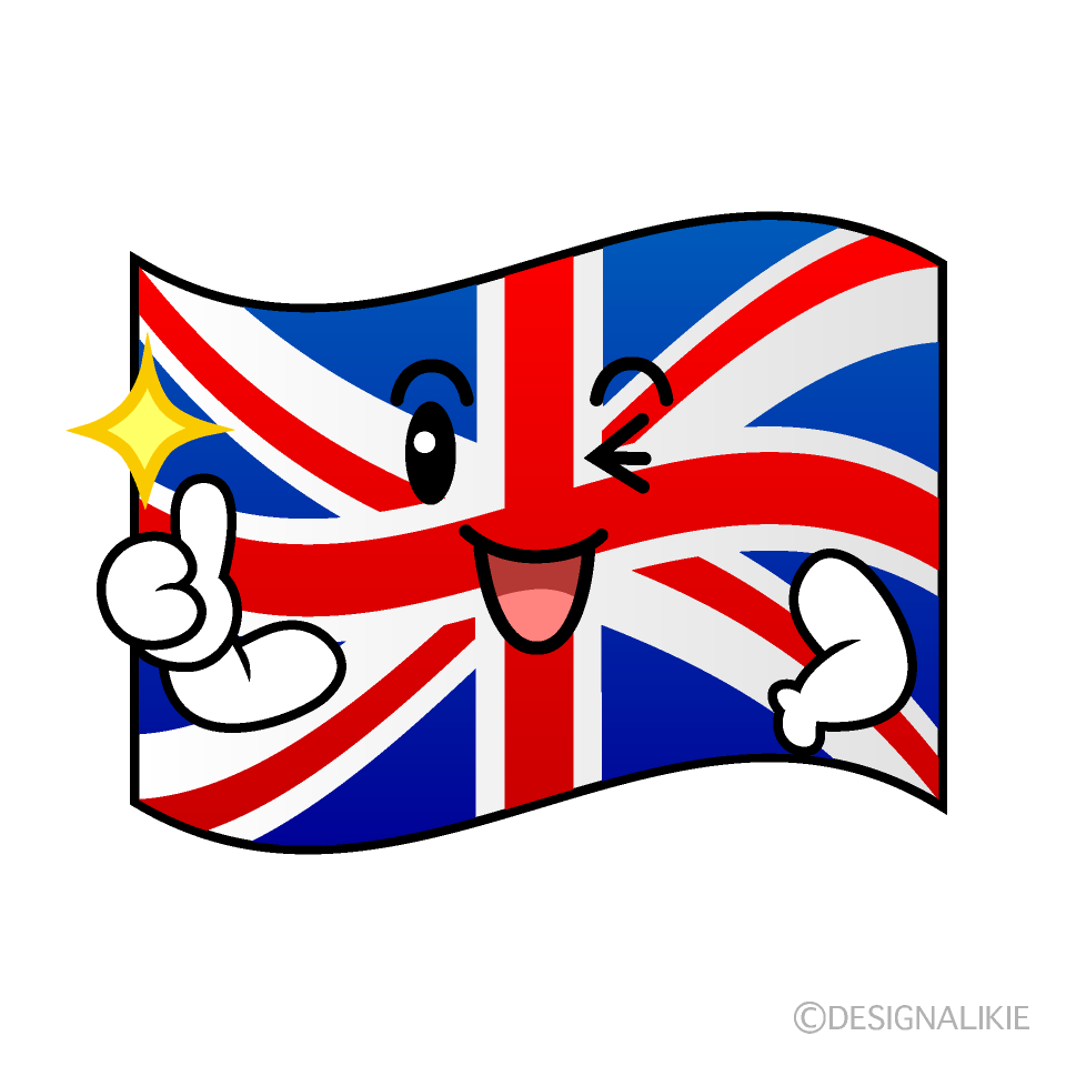 かわいいいいね！のイギリス国旗イラスト