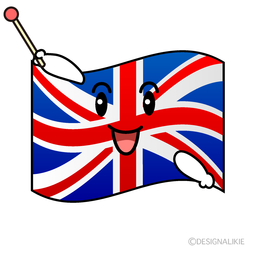 かわいい話すイギリス国旗イラスト