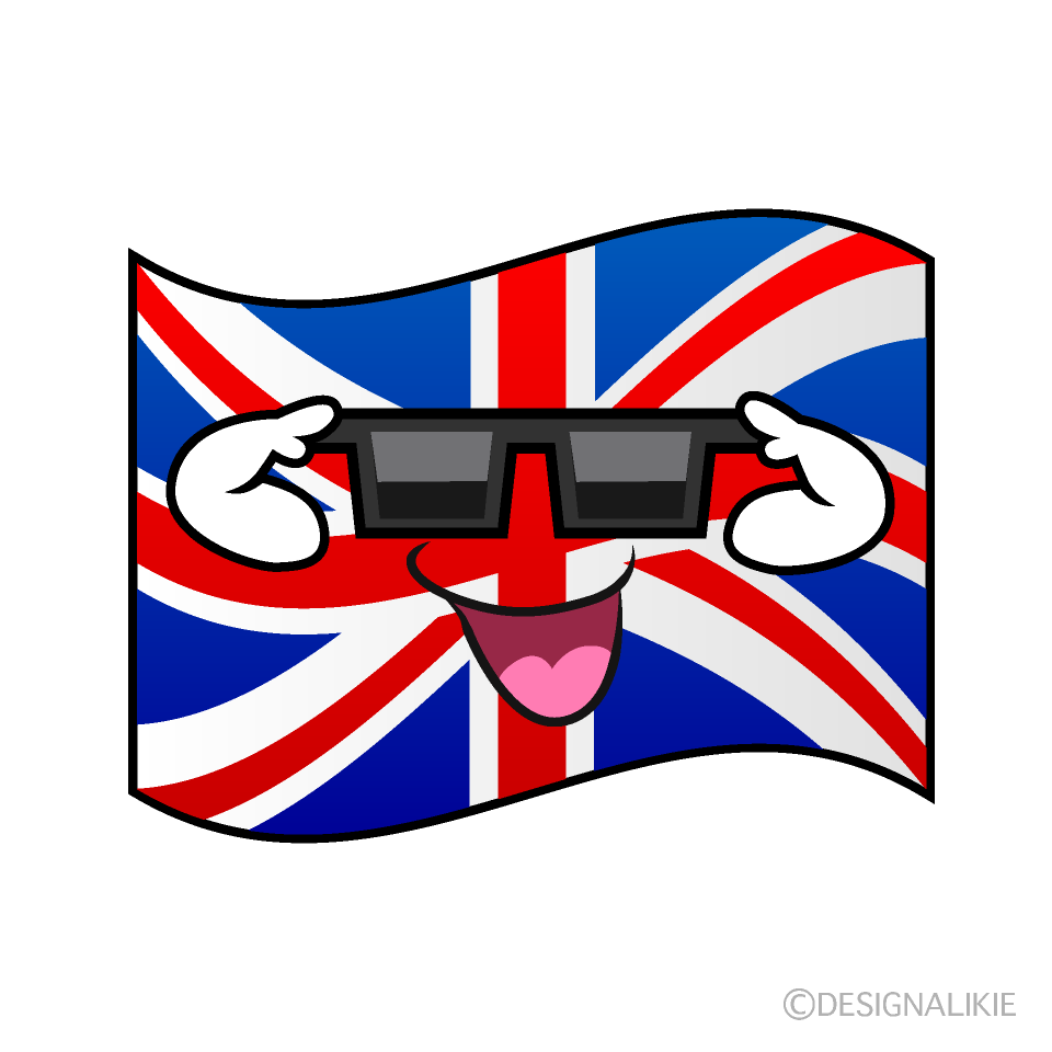かわいいかっこいいイギリス国旗イラスト
