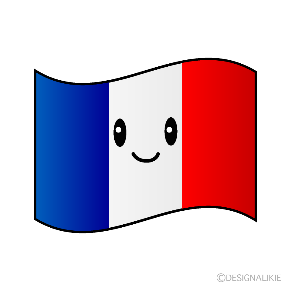 かわいいフランス国旗イラスト