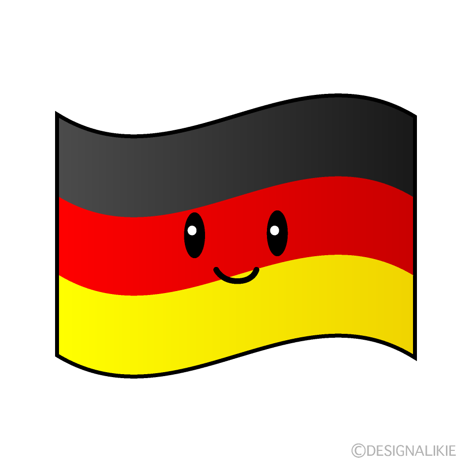かわいいドイツ国旗のイラスト素材 Illustcute
