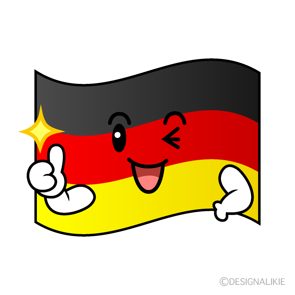 かわいいいいね！のドイツ国旗イラスト