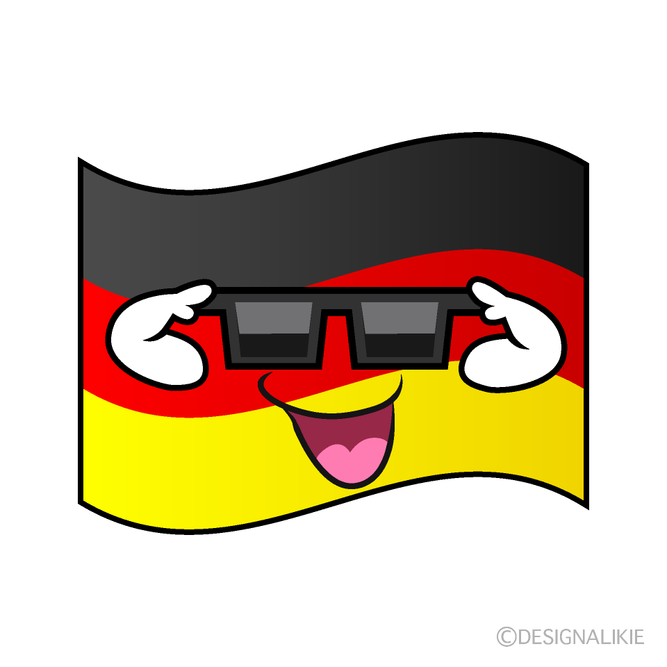 かわいいかっこいいドイツ国旗のイラスト素材 Illustcute