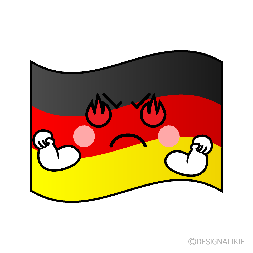 かわいい熱意のドイツ国旗イラスト