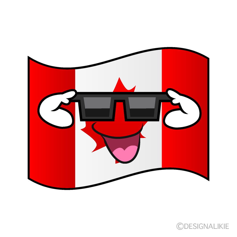 かわいいかっこいいカナダ国旗のイラスト素材 Illustcute
