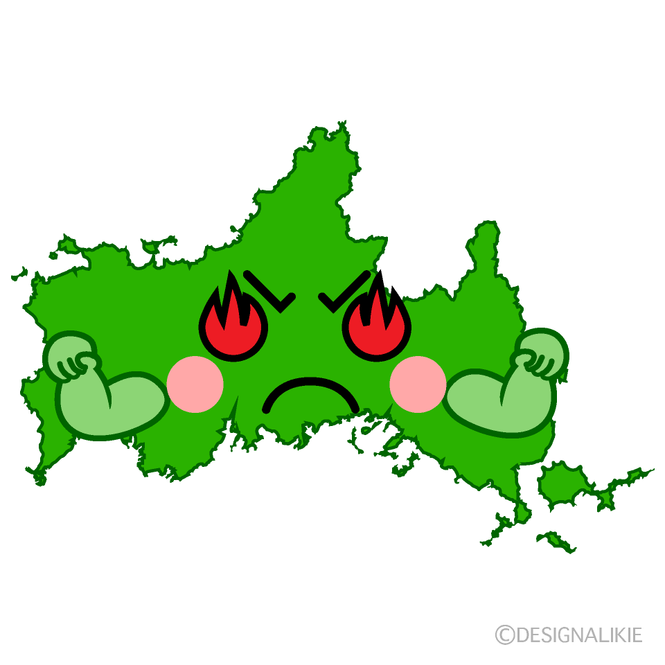 かわいい熱意の山口県イラスト