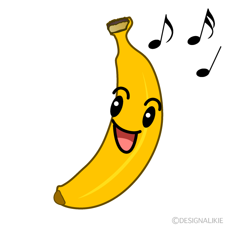 かわいい歌うバナナイラスト
