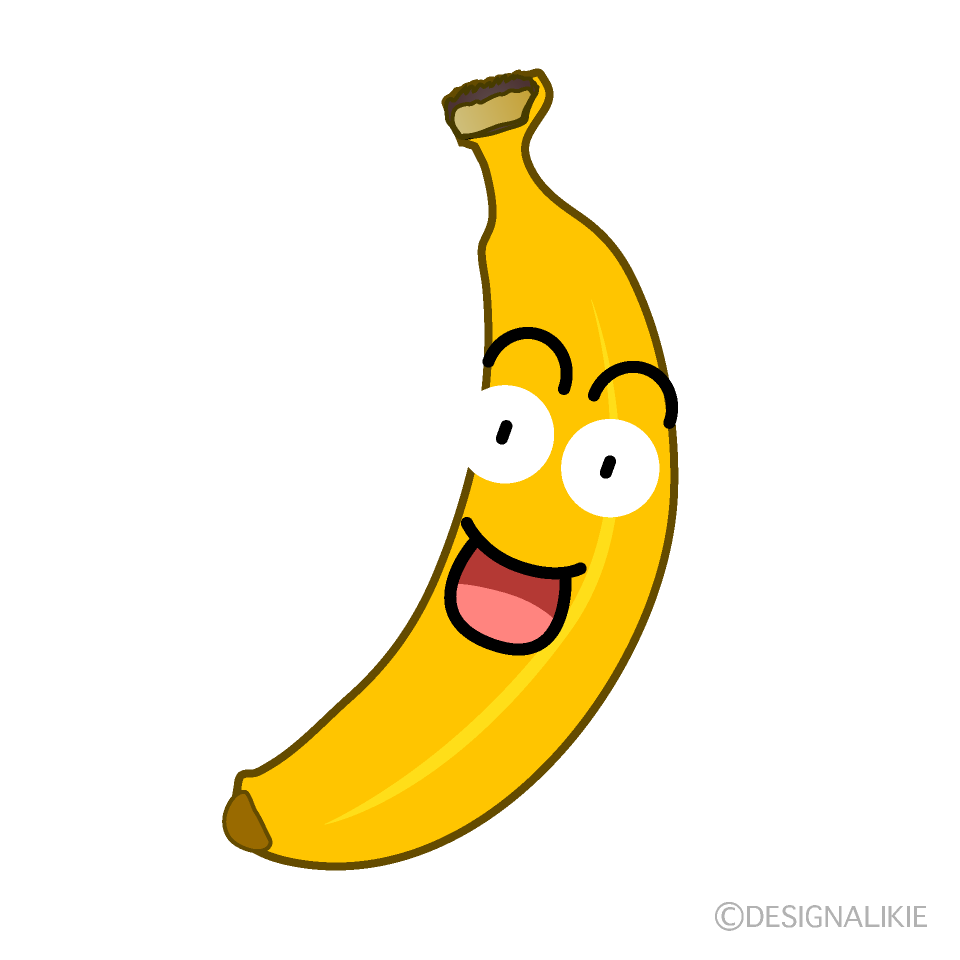 かわいい驚くバナナイラスト