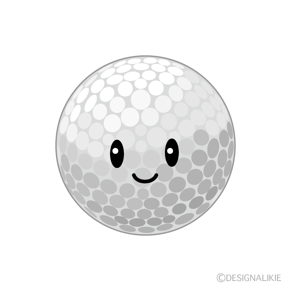 かわいいゴルフボールのイラスト素材 Illustcute