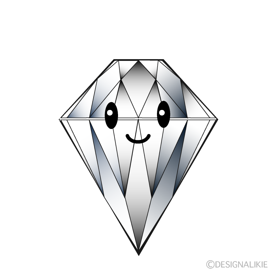 かわいいダイヤモンドのイラスト素材 Illustcute