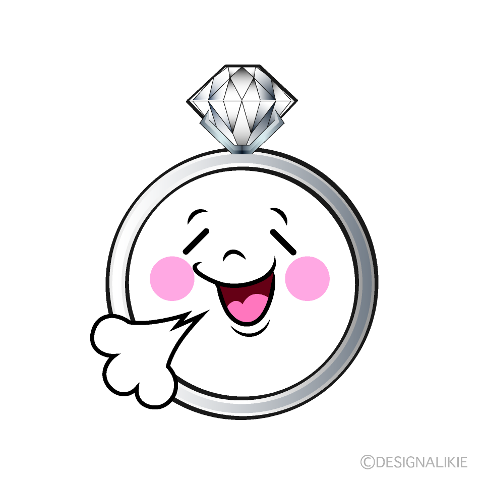 Cute Relaxing Diamond Ring Clipart