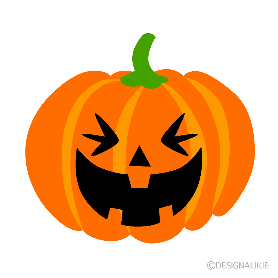 かわいい笑うハロウィンかぼちゃのイラスト素材 Illustcute