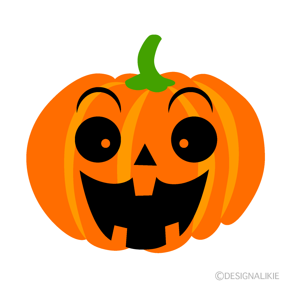 かわいい驚くハロウィンかぼちゃのイラスト素材 Illustcute