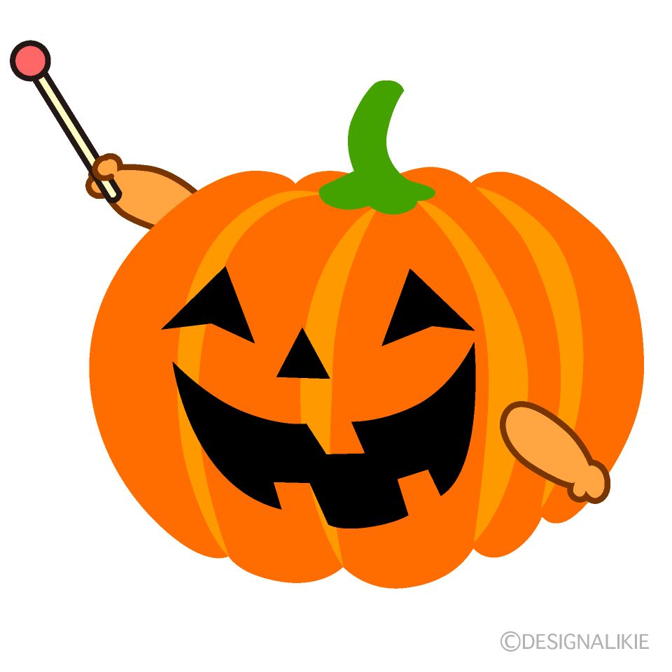 かわいい話すハロウィンかぼちゃのイラスト素材 Illustcute