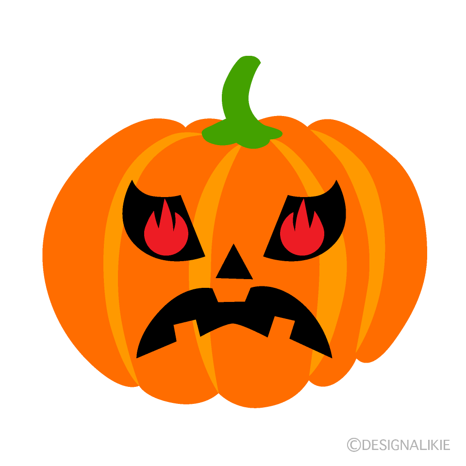 かわいい熱意のハロウィンかぼちゃのイラスト素材 Illustcute