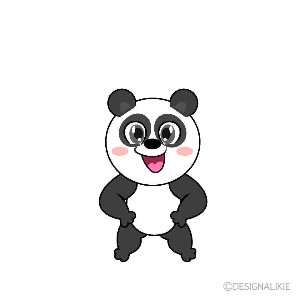 かわいい立つパンダのイラスト素材 Illustcute