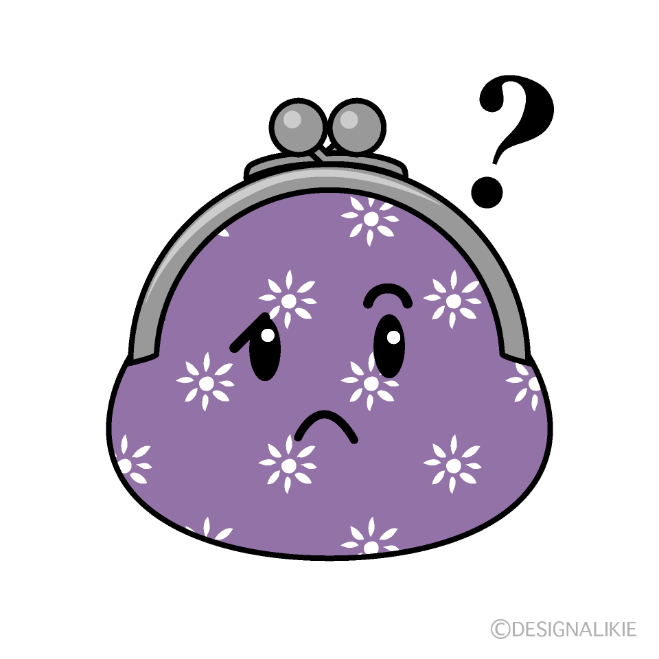 Cute Thinking Coin Purse Clipart