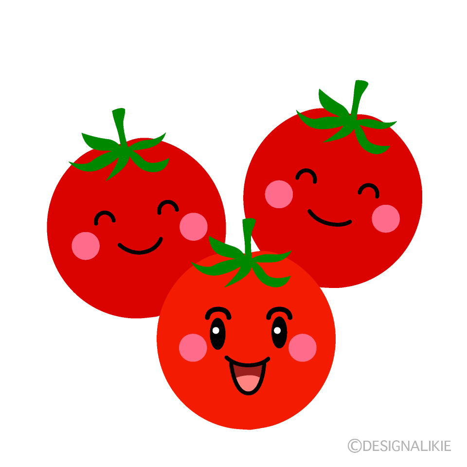 かわいいミニトマトのイラスト素材 Illustcute