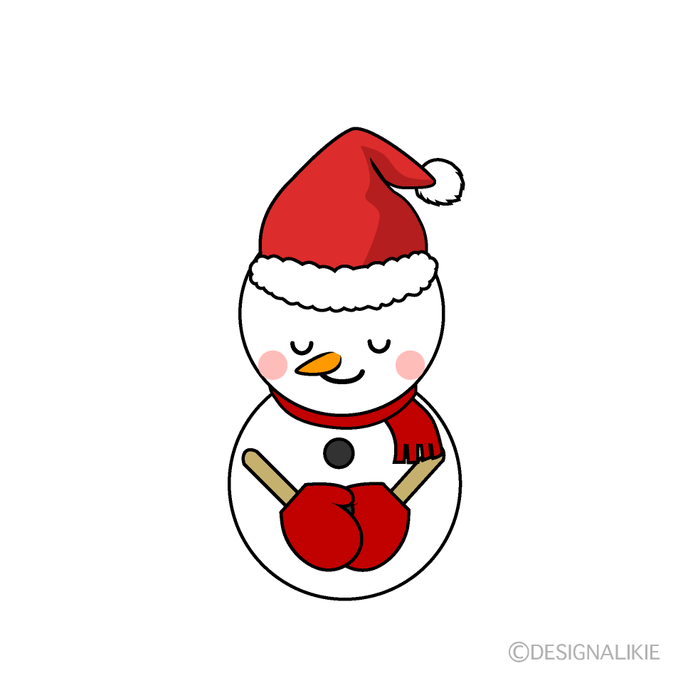 かわいいかっこいいクリスマス雪だるまのイラスト素材 Illustcute