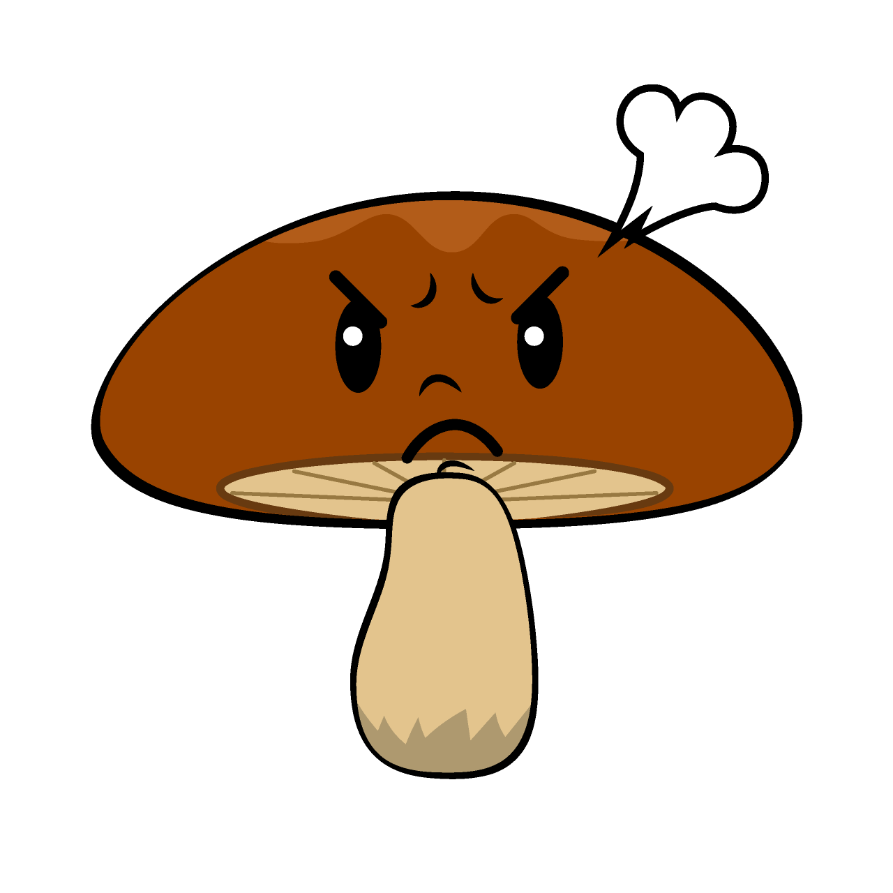 怒るきのこ