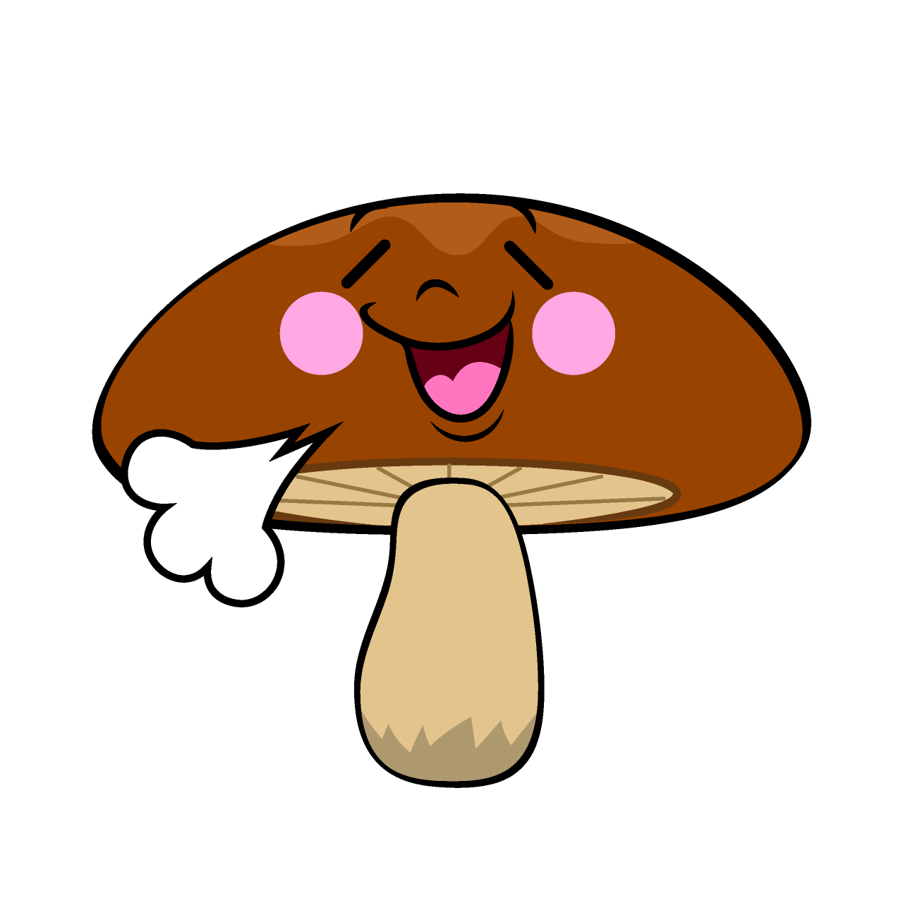 リラックスするきのこ