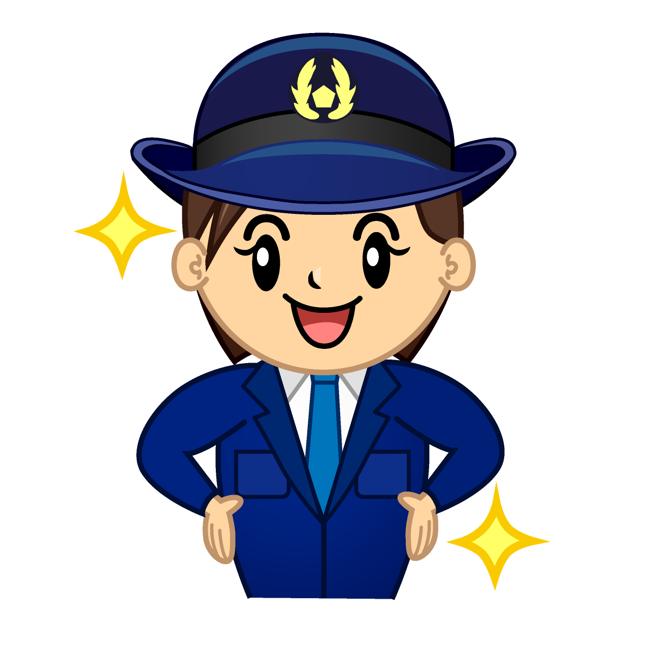 Sparkling Female Police Officer