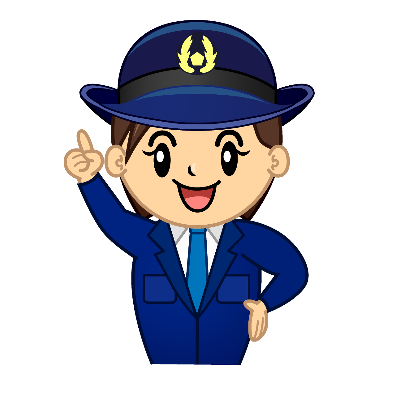 指差す女性警官