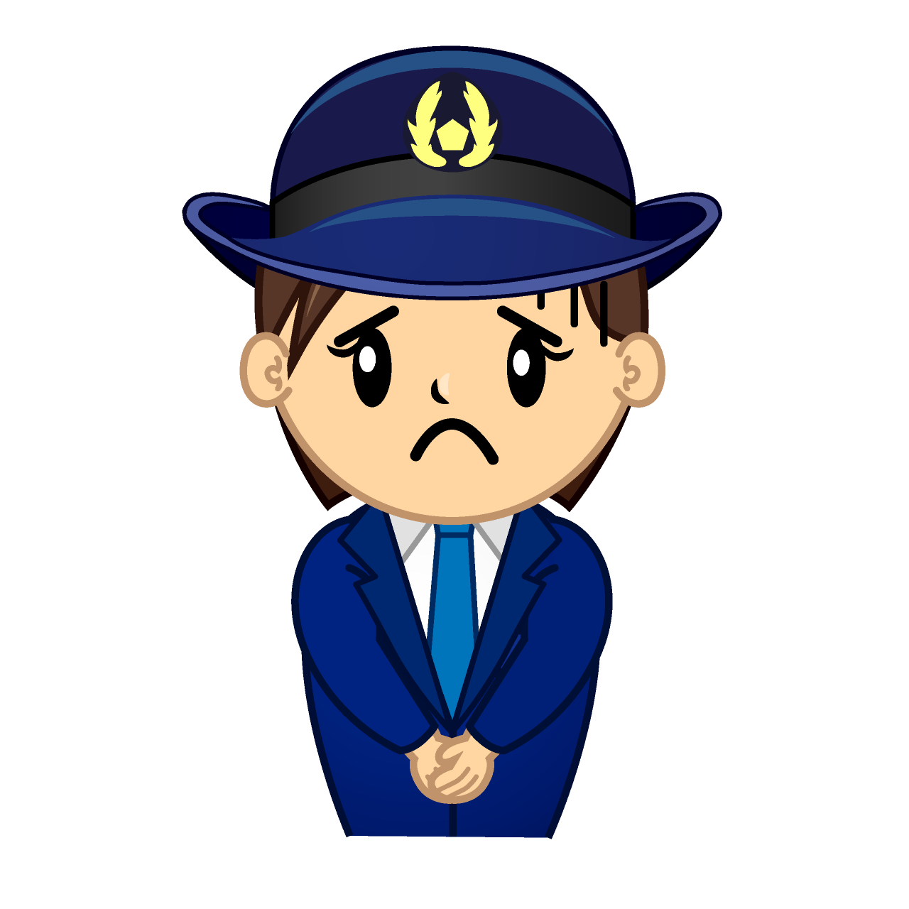 落ち込む女性警官