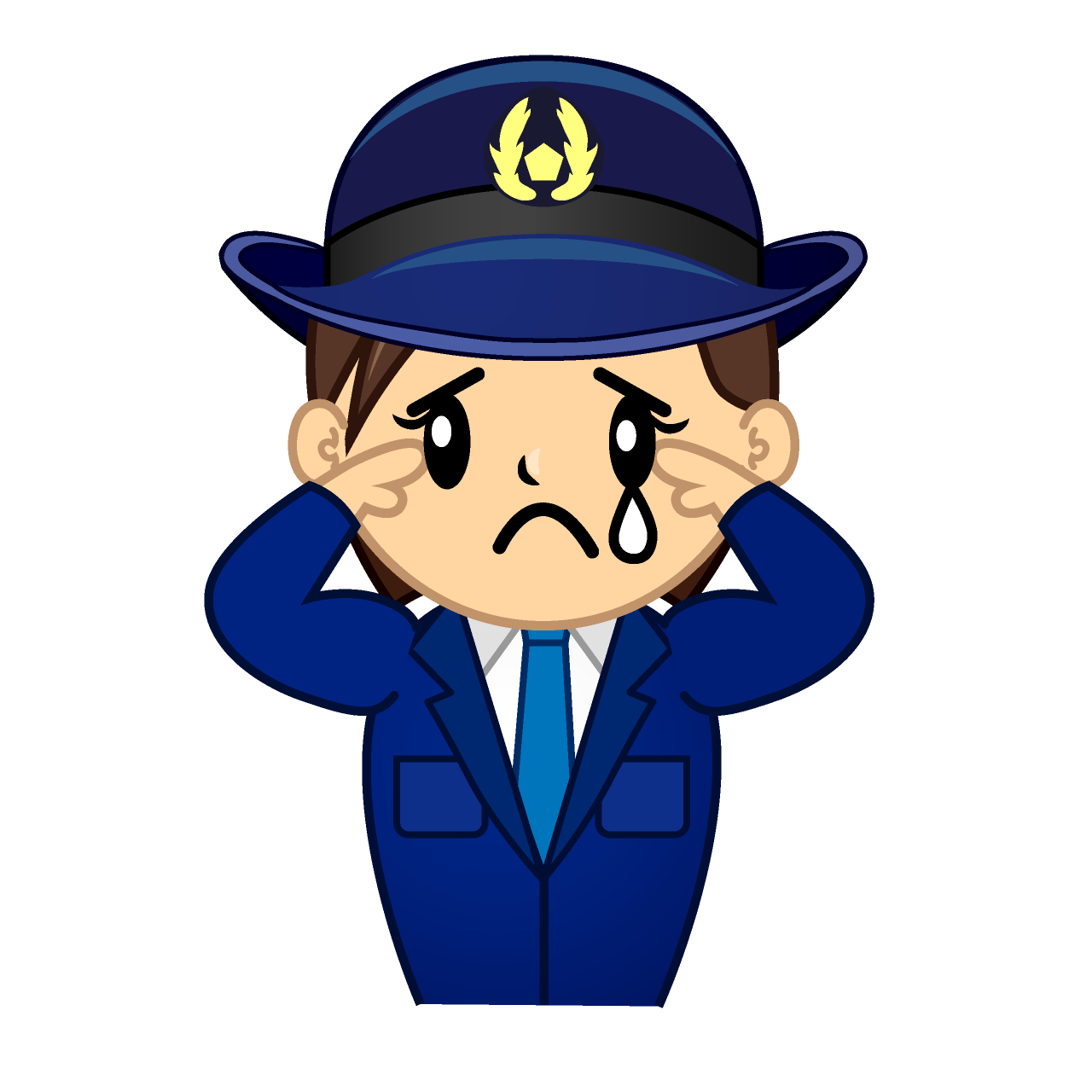 悲しい女性警官