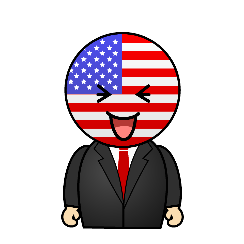 笑うアメリカ人