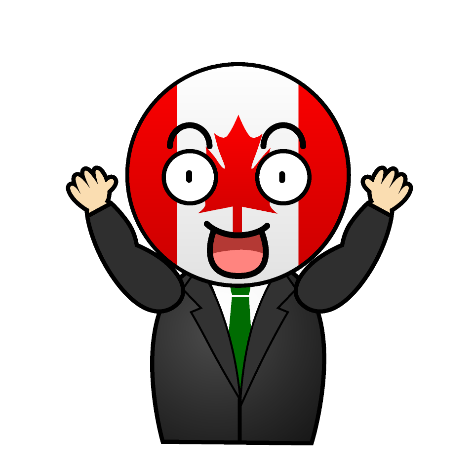 驚くカナダ人