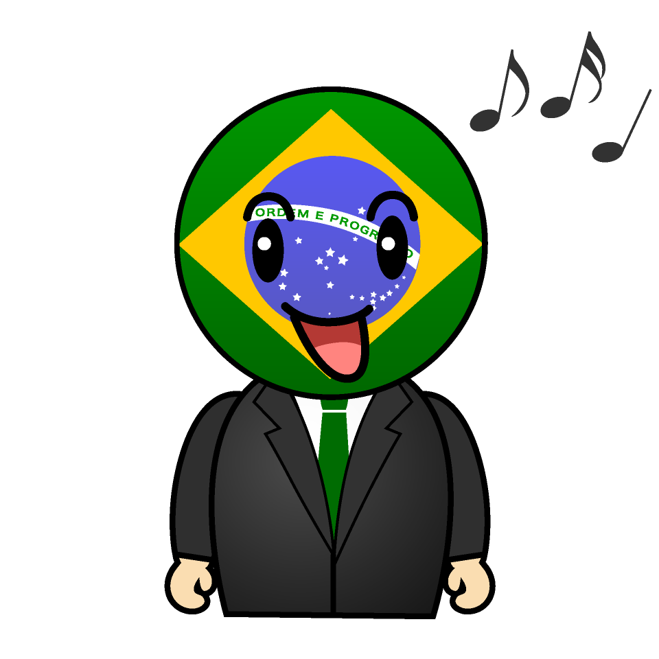 歌うブラジル人