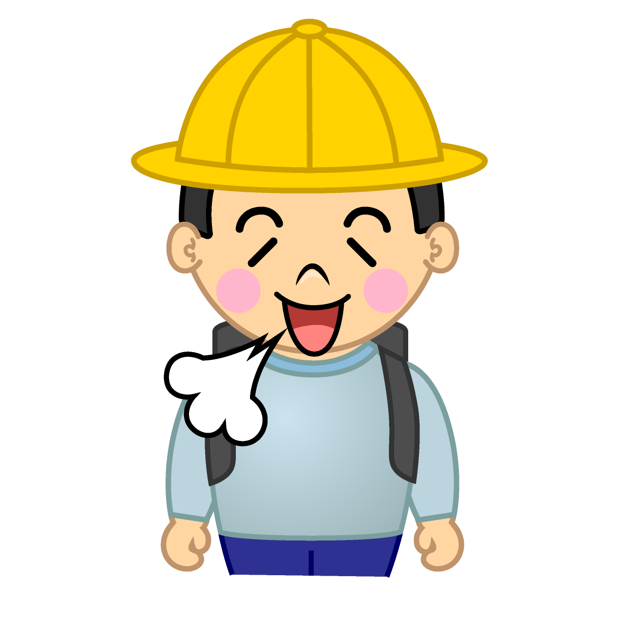 リラックスする小学一年生の男の子