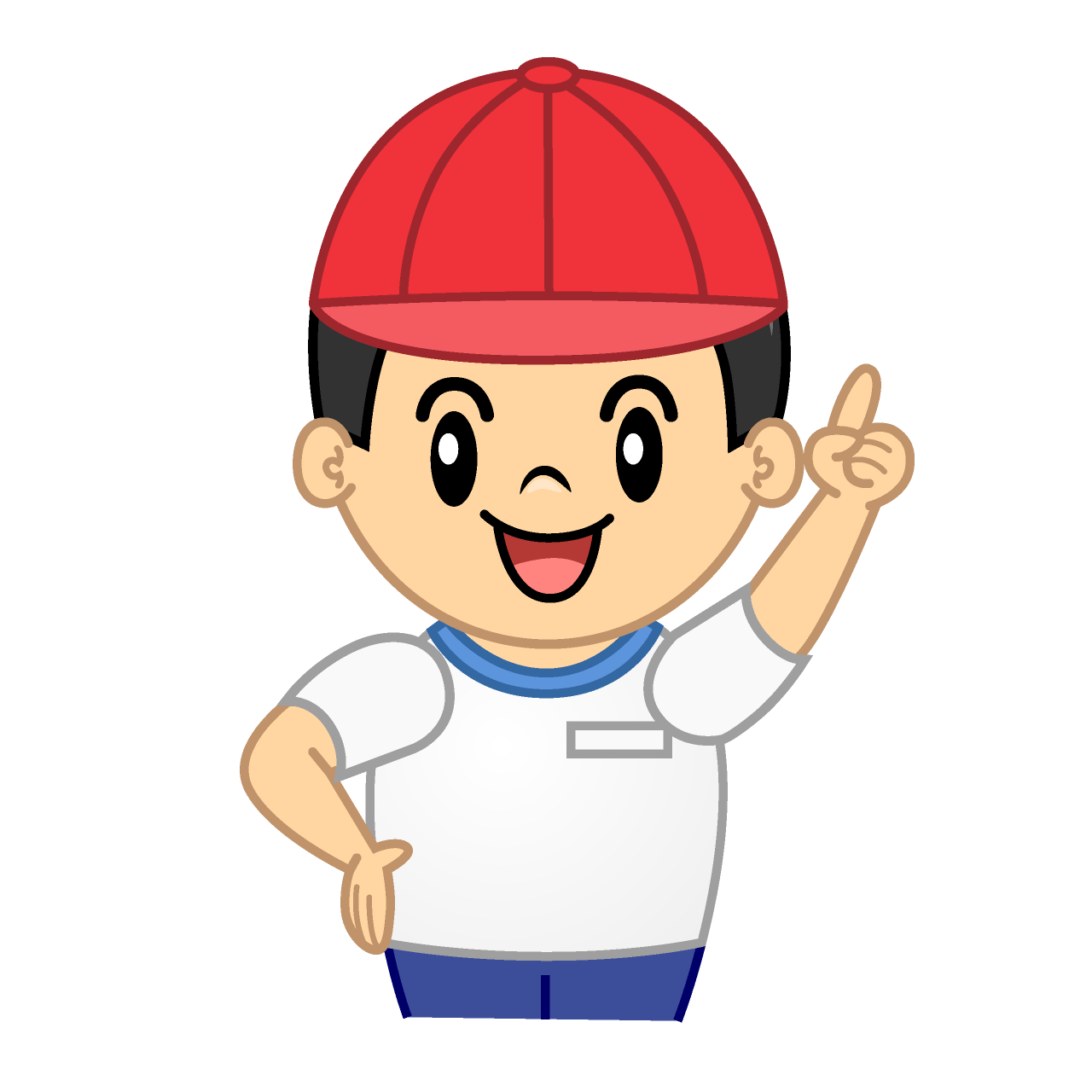 指差す体育の男の子