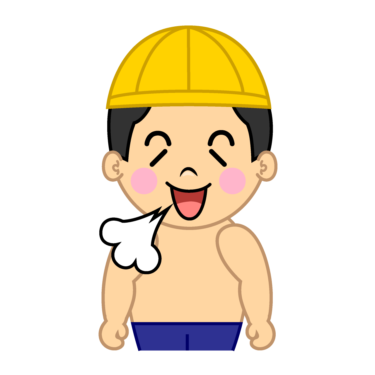 リラックスする水泳の男の子