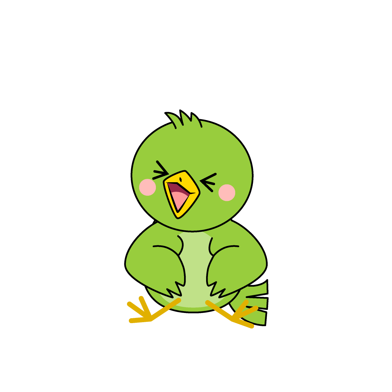笑う小鳥