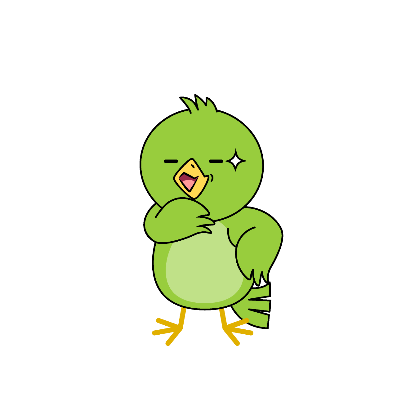 ニヤリとする小鳥