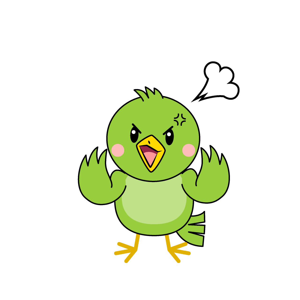 怒る小鳥