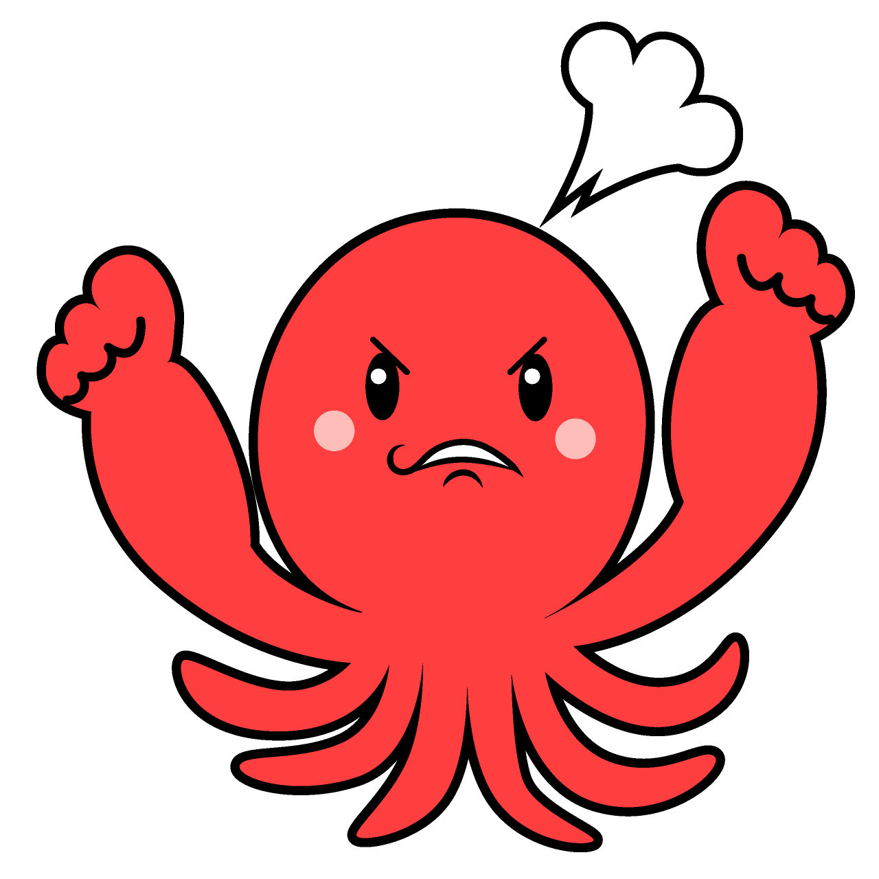 怒るタコ