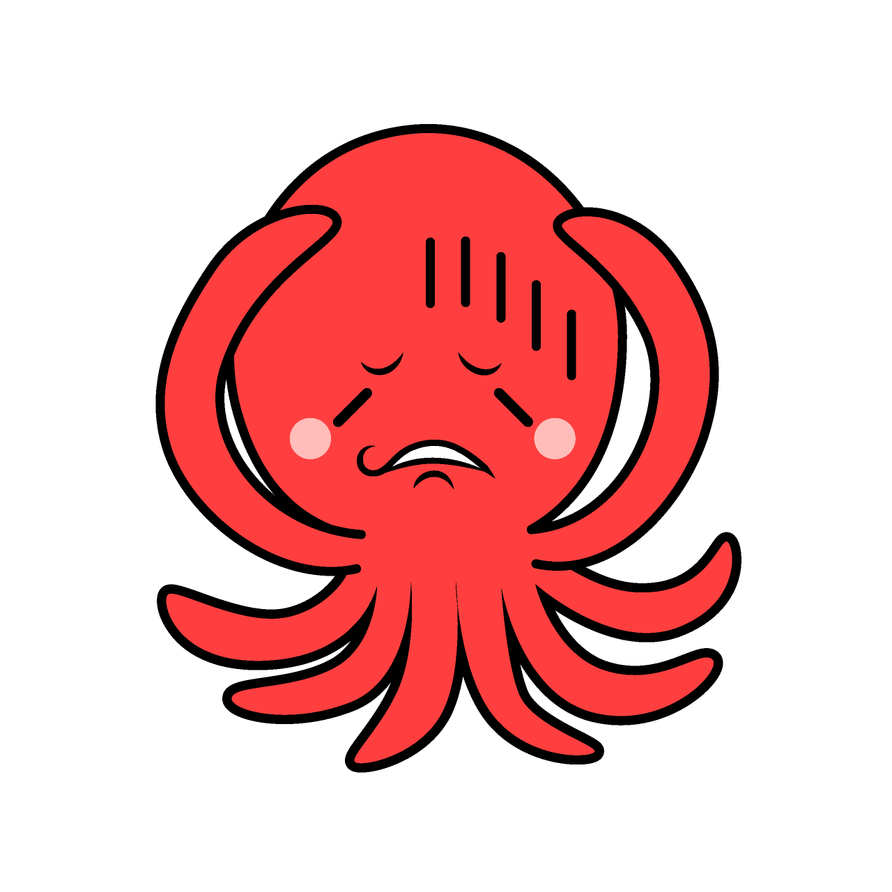 落ち込むタコ