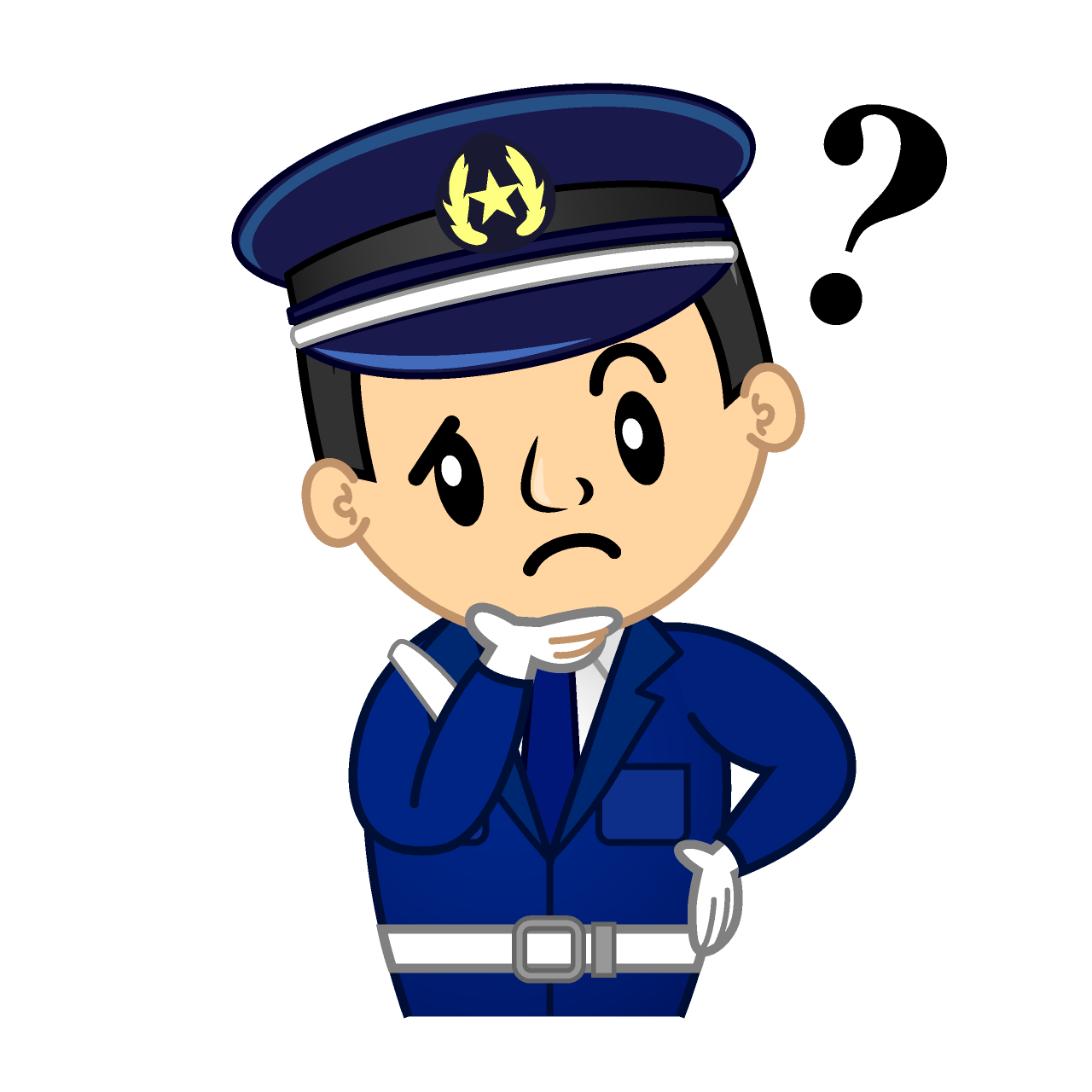 考える警備員