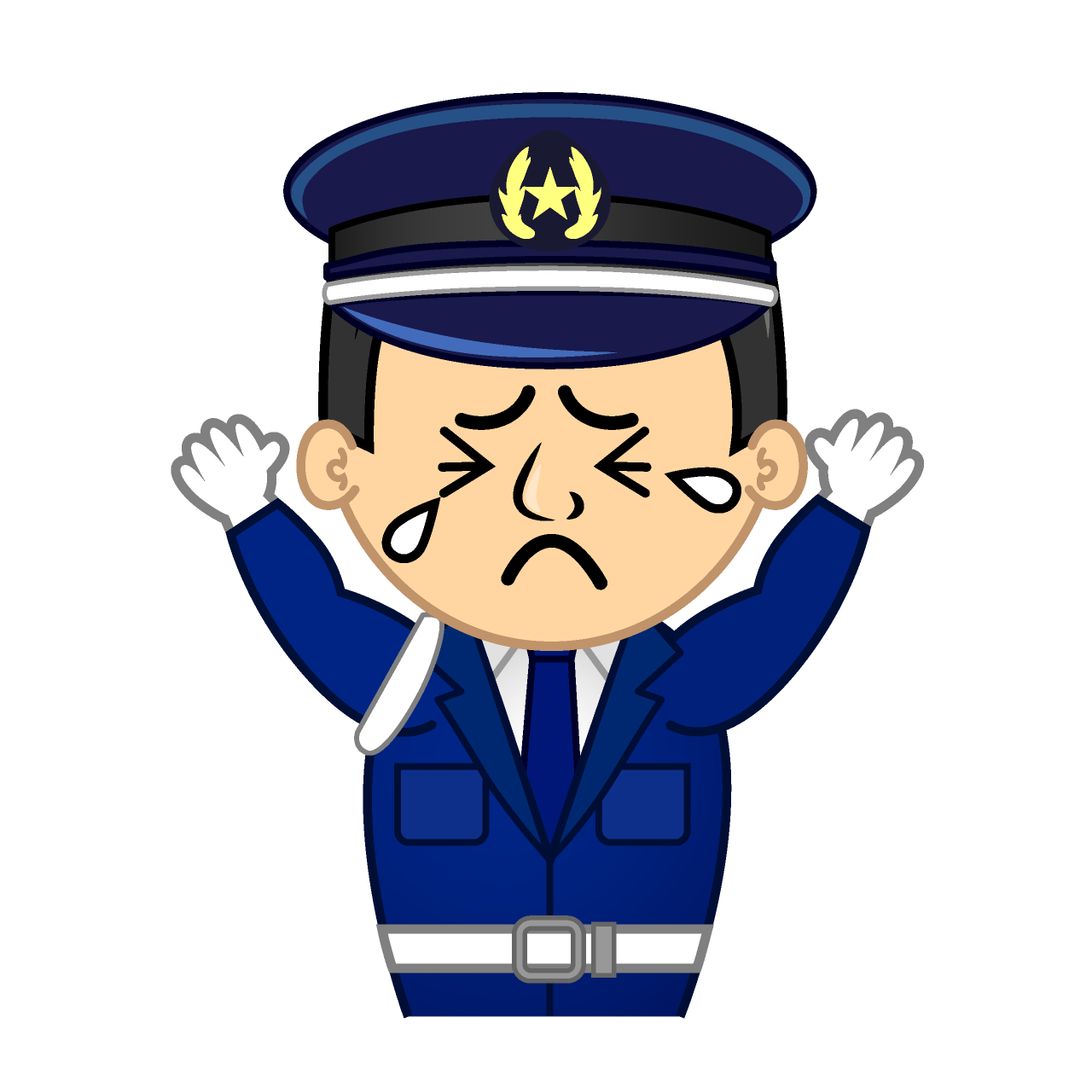 泣く警備員