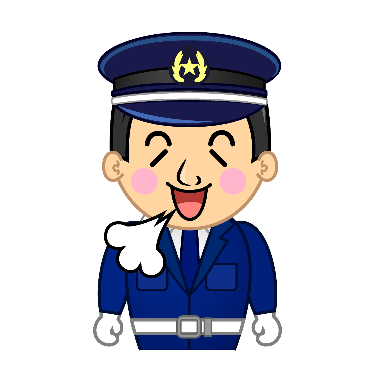 ほっとする警備員