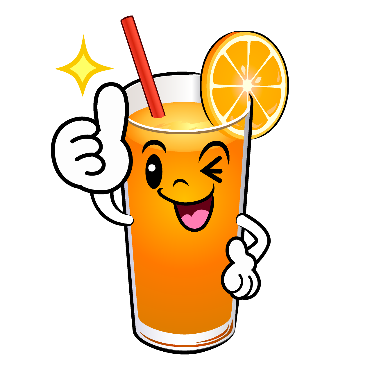 Thumbs-up Orange Juice