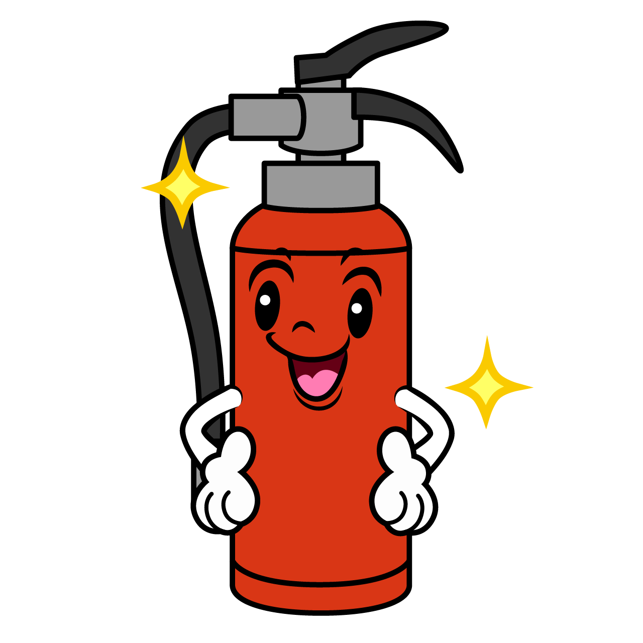 Posing Fire Extinguisher