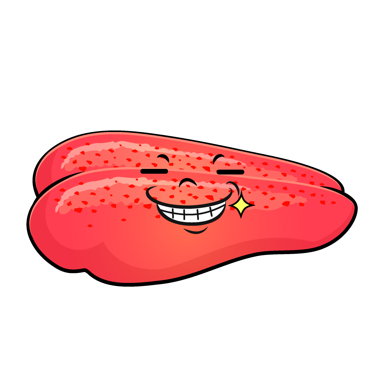 ニヤリとする明太子