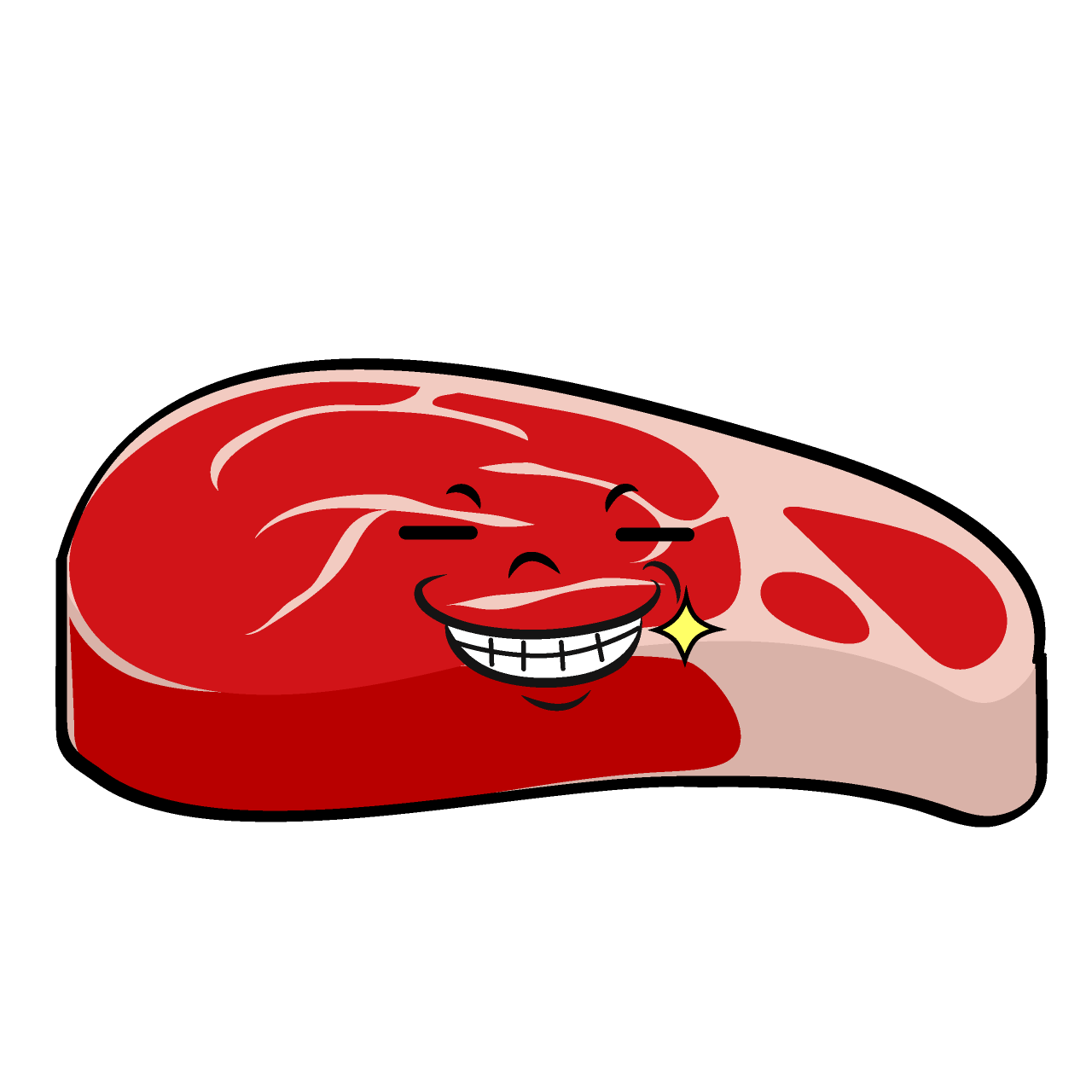 ニヤリとする牛肉